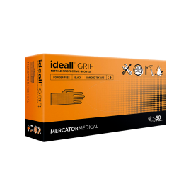 Фото Ideall Grip+ Black перчатки нитриловые размер ХXL 50 шт (25 пар)