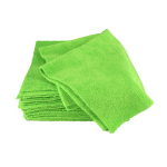 Фото 1 Салфетка из микрофибры без обметки краев зеленая 40х40 см 300 г/м2
