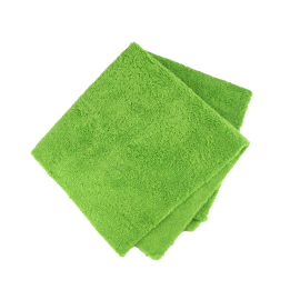 Фото Салфетка из микрофибры без обметки краев зеленая 400 г/м2 40х40 см