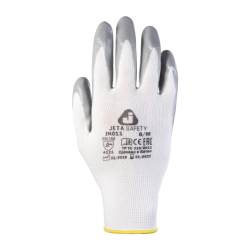 Фото Jeta Safety JN011 перчатки серые из полиэфирной пряжи c нитриловым покрытием, размер XL