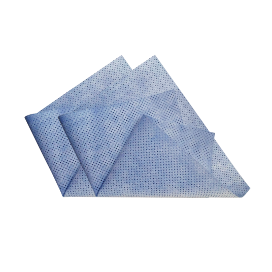 Фото Замша синяя перфорированная 50х44 см (2 шт./уп.)