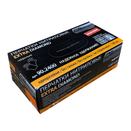 Фото Adolf Bucher Extra Diamond перчатки нитриловые черные L 100 шт (50 пар)