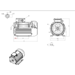 Фото 1 Мотор H112 HP 7.5 4P MA AC KW 5,5 4P (полый вал)