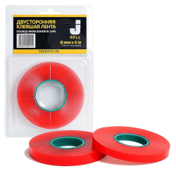 Фото JETAPRO 5828410/6 пеноакриловая двусторонняя лента для постоянной фиксации (блистер) 6 мм х 5 м