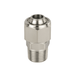 Фото Фитинг с накидной гайкой пневматический прямой (наружная резьба) 1/4", 12 мм