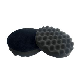 Фото Черный финишный полировальный круг с вафельной поверхностью D125