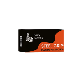 Фото FOXY-GLOVES Steel Grip перчатки нитриловые нестерильные, размер L, (50 пар) ОРАНЖЕВЫЕ