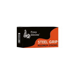 Фото FOXY-GLOVES Steel Grip перчатки нитриловые нестерильные, размер L, (50 пар) ОРАНЖЕВЫЕ