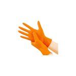 Фото 2 FOXY-GLOVES Steel Grip перчатки нитриловые нестерильные, размер L, (50 пар) ОРАНЖЕВЫЕ