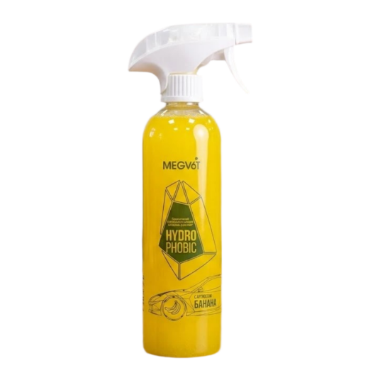 Фото MEGVIT Hydrophobic 500 БАНАН легкое кварцевое покрытие Hydrophobic с ароматом банана 500 мл
